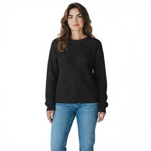 Elegant Black Crew Neck Sweater for Women